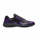 Sneakers Prada America’s Cup en cuir verni et tissu