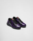 Sneakers Prada America’s Cup en cuir verni et tissu