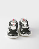 Sneakers Prada America’s Cup en cuir verni et tissu